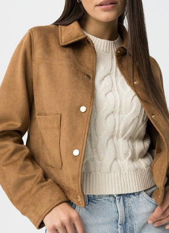 CHAQUETA ANTELINA COÑAC