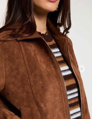 CHAQUETA ANTELINA COÑAC