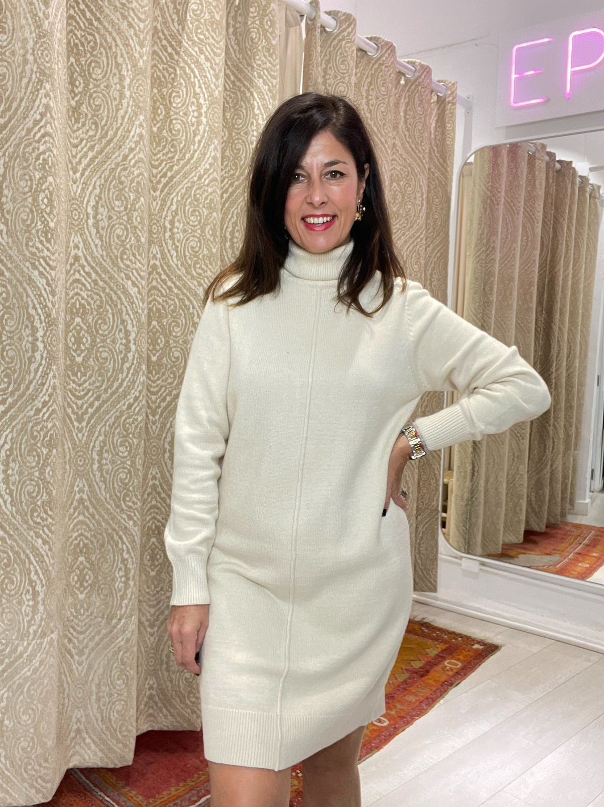 VESTIDO CONFORT BEIGE