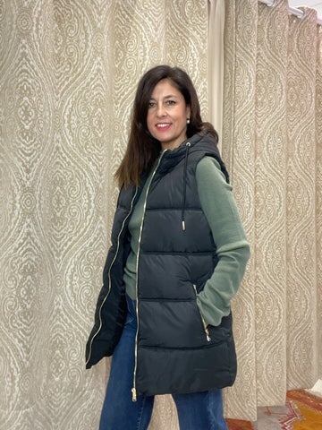 CHALECO BELLA NEGRO ACOLCHADO