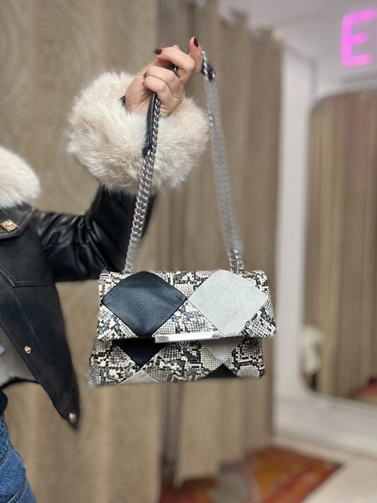 BOLSO SERPIENTE BICOLOR