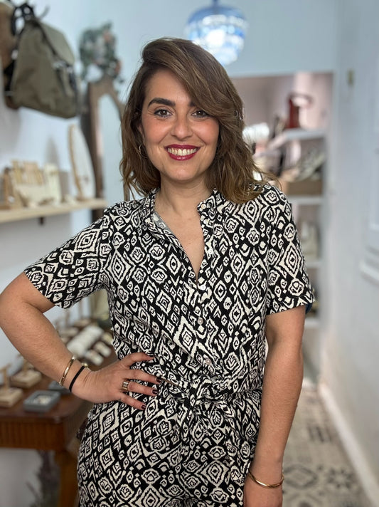 CAMISA ADELA GEOMETRIC PRINT