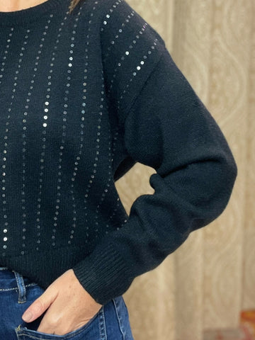 JERSEY LENTEJUELAS NEGRO