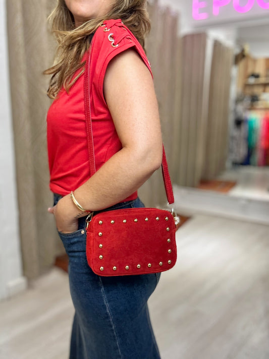 BOLSO BASIC ROJO TACHAS
