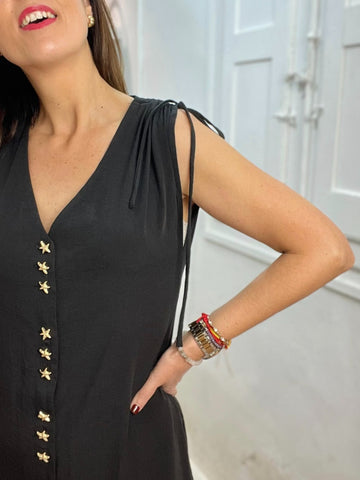 VESTIDO ESTRELLA DE MAR NEGRO