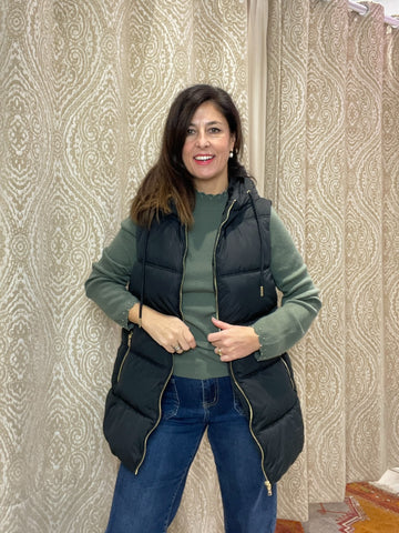 CHALECO BELLA NEGRO ACOLCHADO