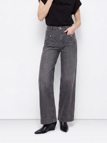 PANTALÓN VAQUERO RECTO GRIS