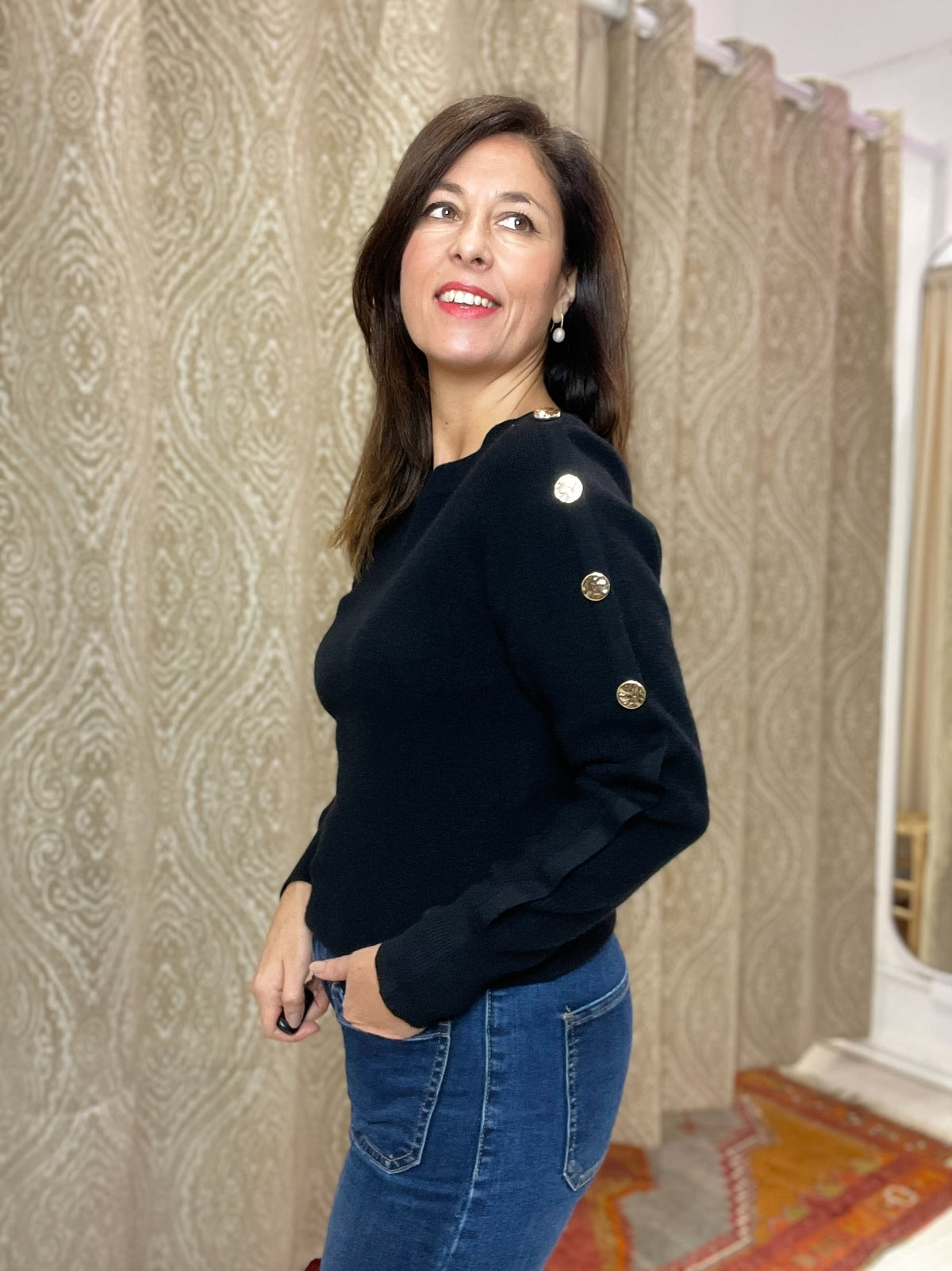 JERSEY NEGRO BOTONES