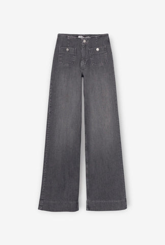 PANTALÓN VAQUERO RECTO GRIS
