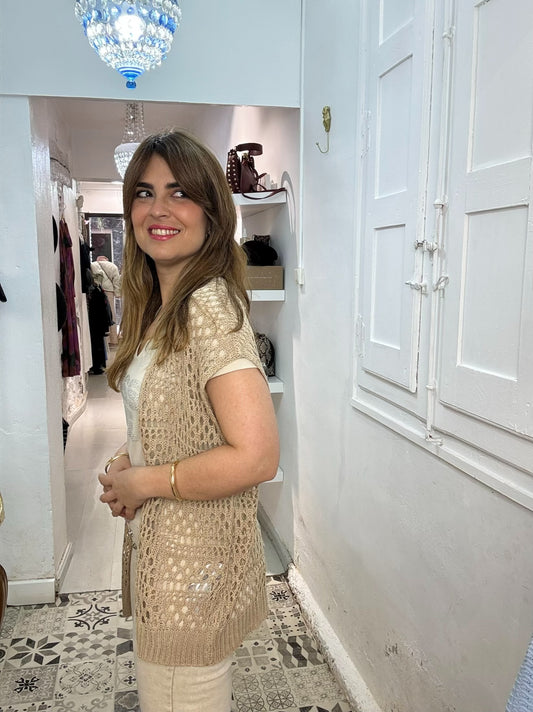 CHALECO PAULA CAMEL