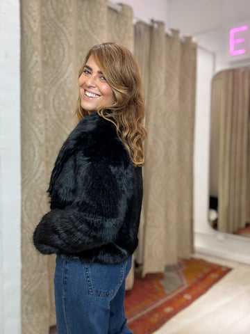 ABRIGUITO TATIANA PELO NEGRO