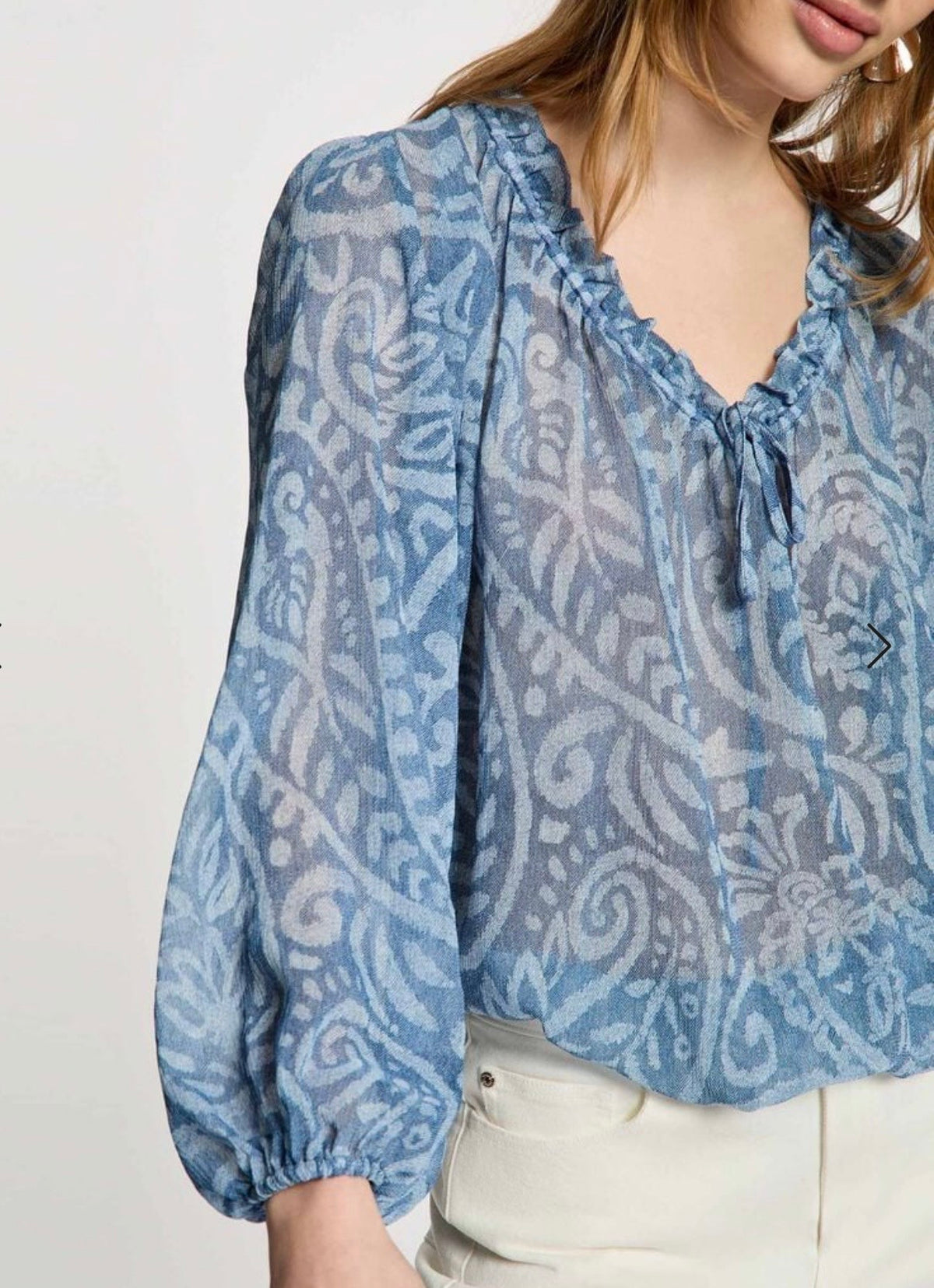 BLUSA GASA PRINT VAQUERO