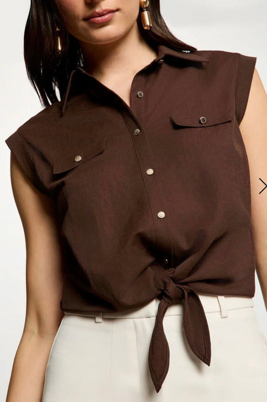 BLUSA MARRON NUDO
