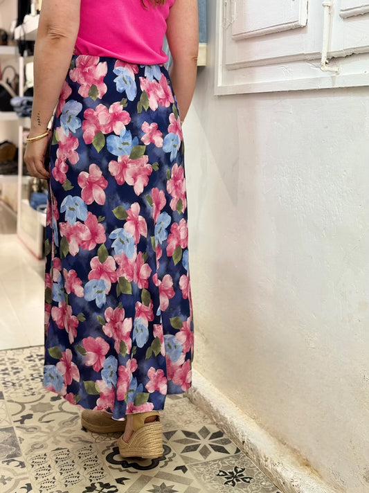 FALDA FLORES AZUL