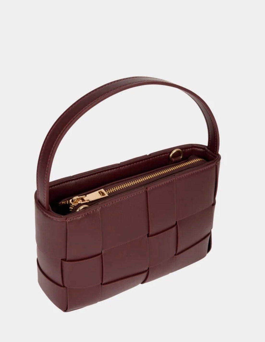 BOLSO TRENZADO BURDEOS