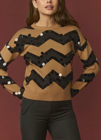 JERSEY LENTEJUELA ZIG ZAG