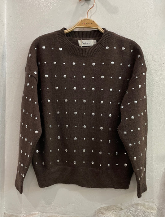 JERSEY TACHAS MARRON