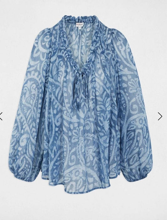 BLUSA GASA PRINT VAQUERO