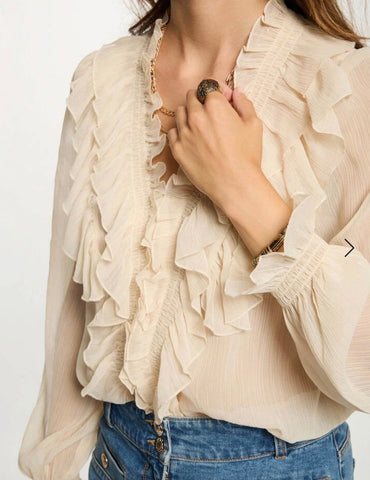 BLUSA FLUIDA CREMA