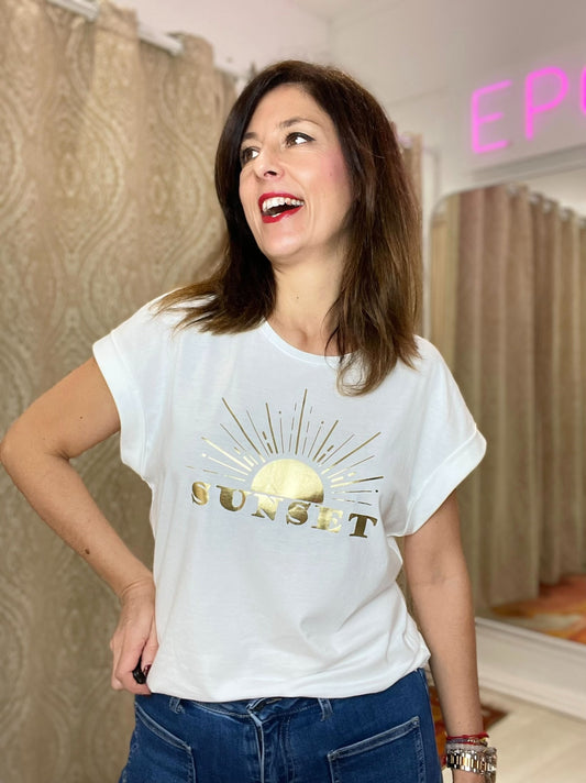 CAMISETA SUNSET ORO