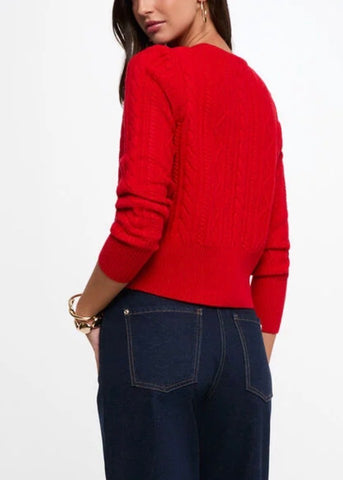 CARDIGAN ABOTONADO ROJO