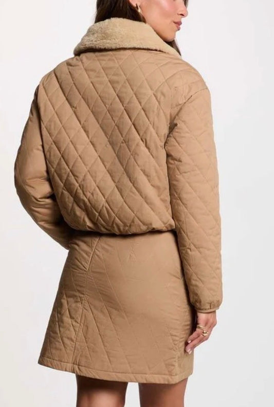CHAQUETA ACOLCHADA MARRON