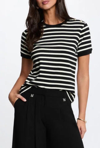 CAMISETA RAYAS NEGRO
