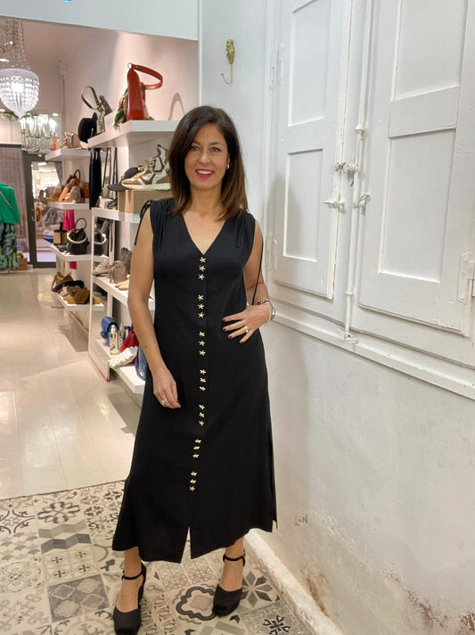 VESTIDO ESTRELLA DE MAR NEGRO