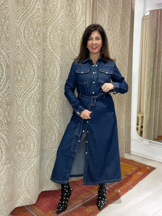 VESTIDO COOPER TEJANO