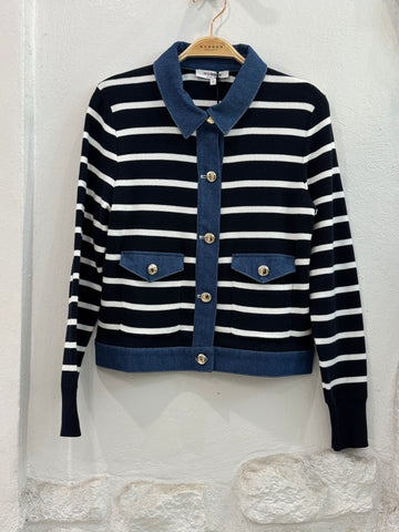 CHAQUETA CHANELITA RAYAS/VAQUERO