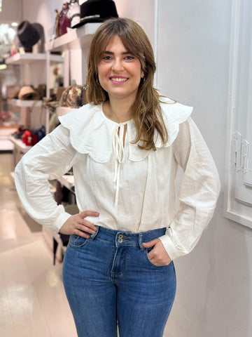 BLUSA BABY DOLL BLANCA